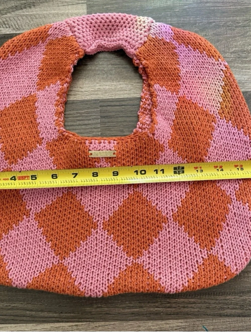Kopari Crochet Checkered Purse, Never Used